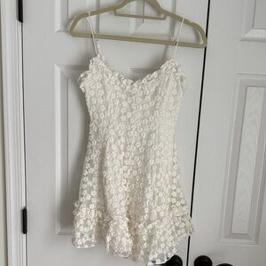 Hello Molly White Floral Lace Dress